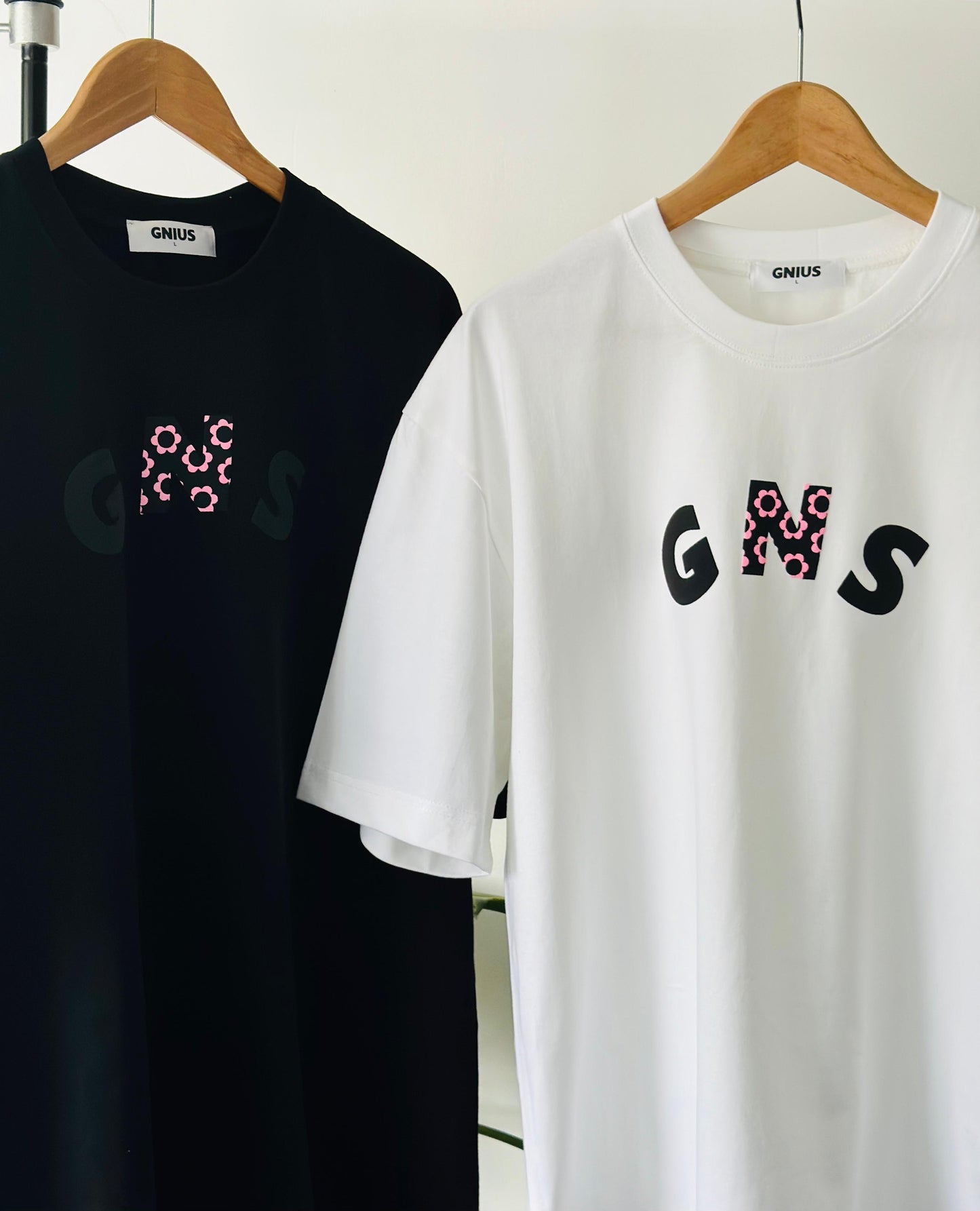 GNIUS x EPOLLO 'LETTERS' BLACK OVERSIZED TEE