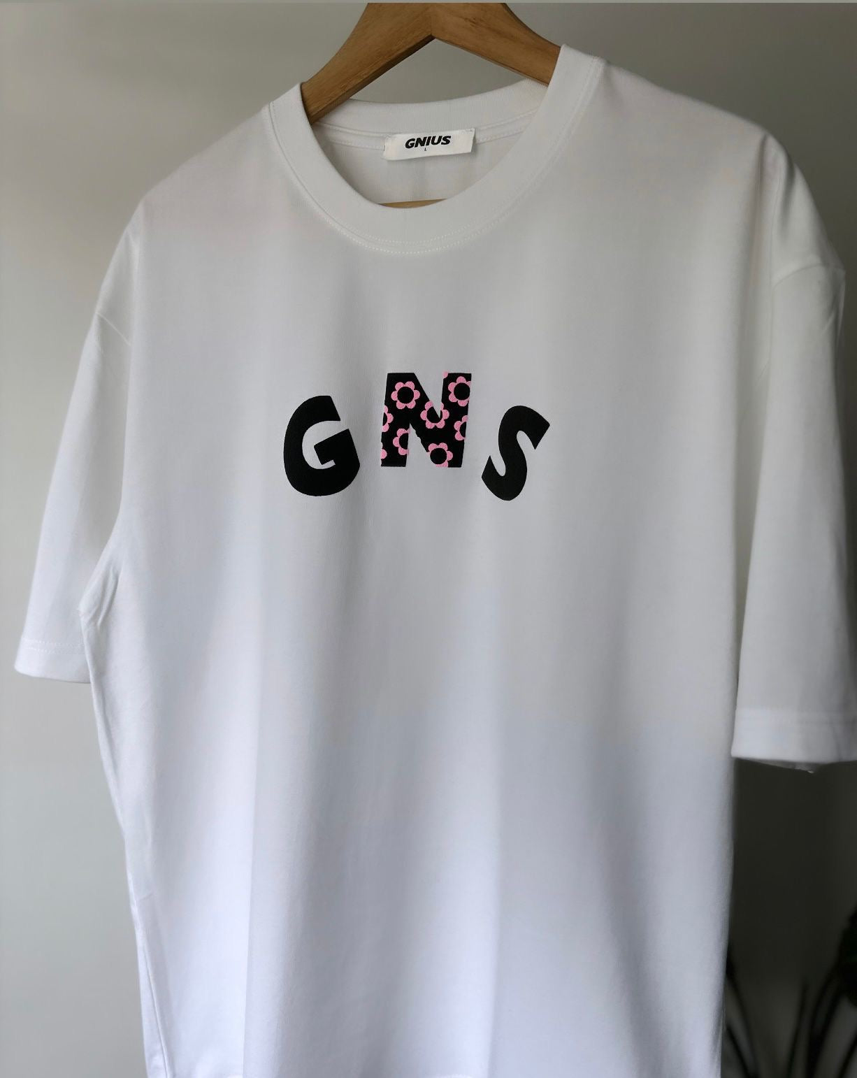 GNIUS x EPOLLO 'LETTERS' WHITE OVERSIZED TEE
